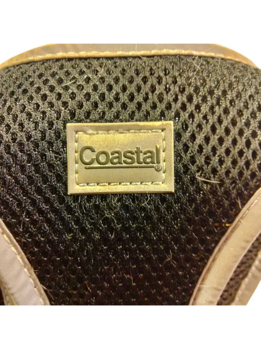 Coastal Black Dog Neck Harness Medium Pet Walker Reflective White Band